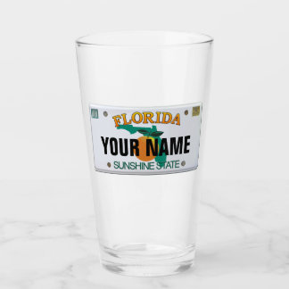 Florida License Plate (customisable) Glass