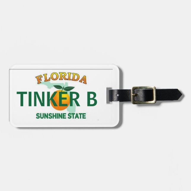 Florida License Plate Luggage Tag 2-Sided (Front Horizontal)