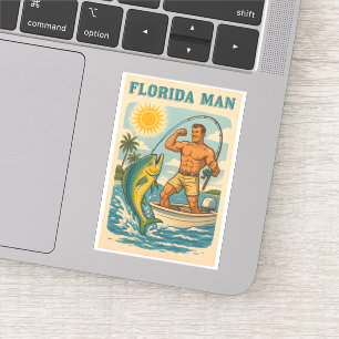 Florida Man - Coastal Fisherman -Retro Fishing Art
