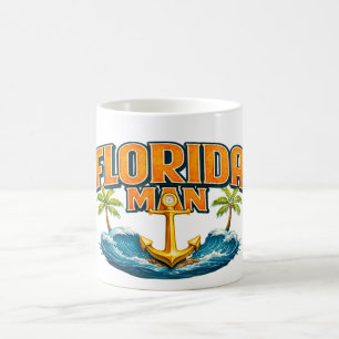 Florida Man   Nautical Anchor Boater Beach House Coffee Mug
