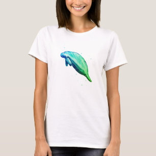Florida Manatee Painting Wildlife T-Shirt