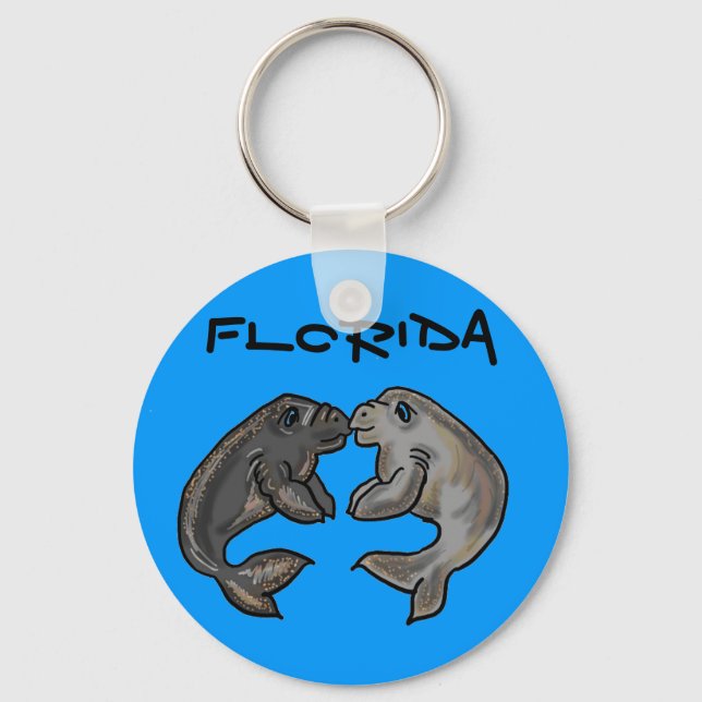 Florida manatee souvenir keychain (Front)