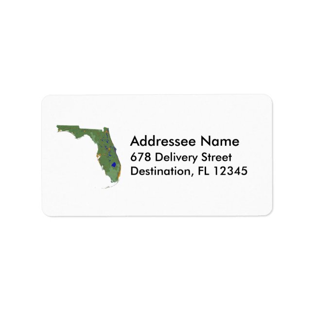 Florida Map Address Label (Front)