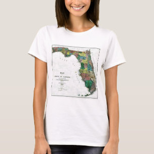 Florida Map and State Flag T-Shirt