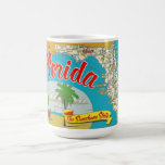 Florida Map Coffee Mug<br><div class="desc">Wonderful, colourful Florida map mug. The map is full of Florida cities and towns and attractions. It's a vintage, retro postcard image reproduced on a mug.
It makes a great Christmas holiday or birthday gift!</div>
