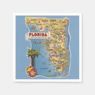 Florida Map Napkins