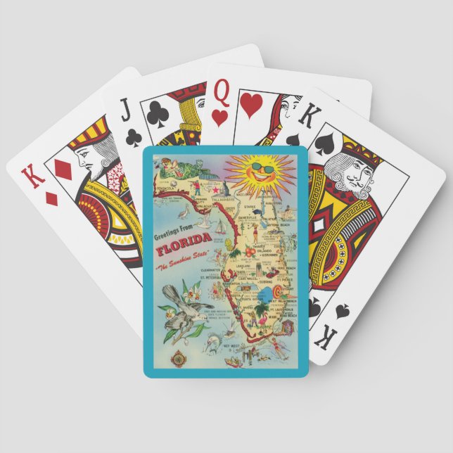 Florida Map  Playing Cards (Back)