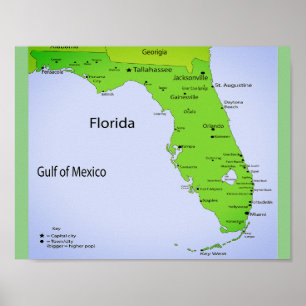 Florida Map Poster