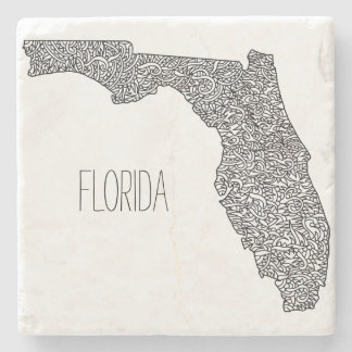 Florida Map Stone Coaster