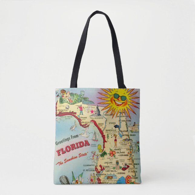 Florida Map Tote Bag (Front)