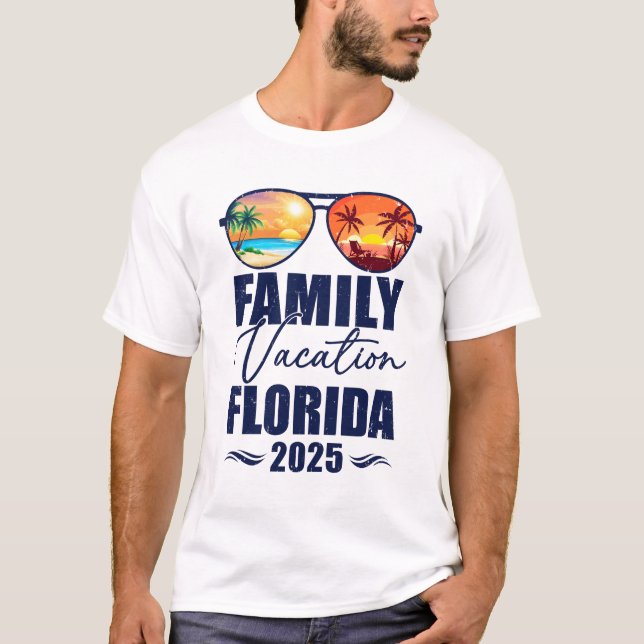 Florida Matching Family Vacation 2025 Making Memor T-Shirt (Front)