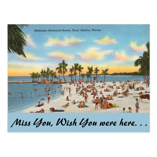 Florida, Matheson Hammock, Coral Gables Postcard