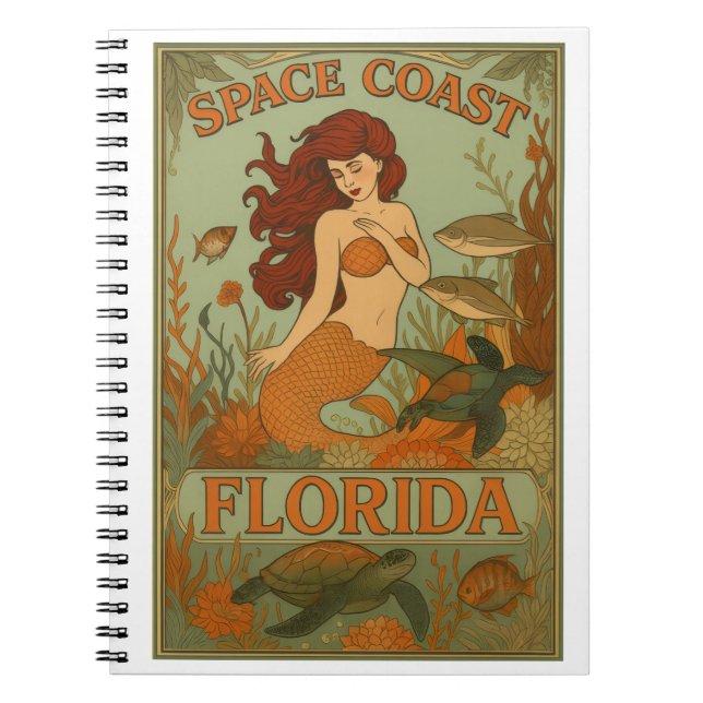 Florida Mermaid  Notebook (Front)