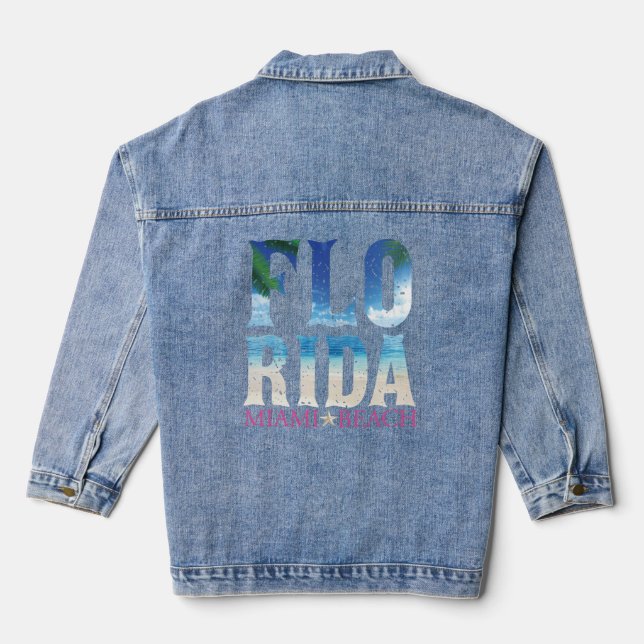 Florida, Miami Beach Denim Jacket (Back)
