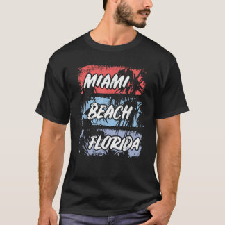 Florida Miami Beach Palms Summer Vacation Family F T-Shirt