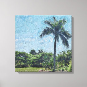 Florida Monet Palm Canvas Print