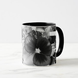 Florida Nature Photo Artistic Monochrome Pansy Mug