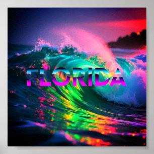 Florida – Neon Wave Vibes Poster