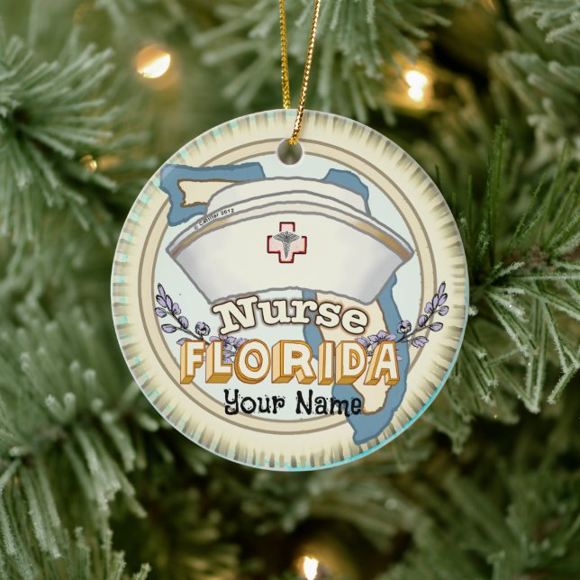 Florida Nurse Ceramic Tree Decoration (Tree)