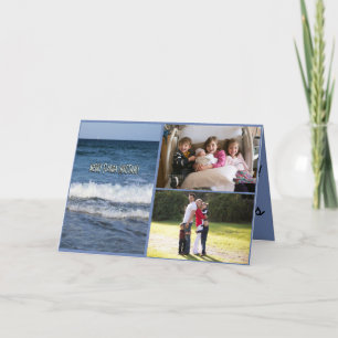 Florida Ocean Christmas Family 2 Photos Holiday Card