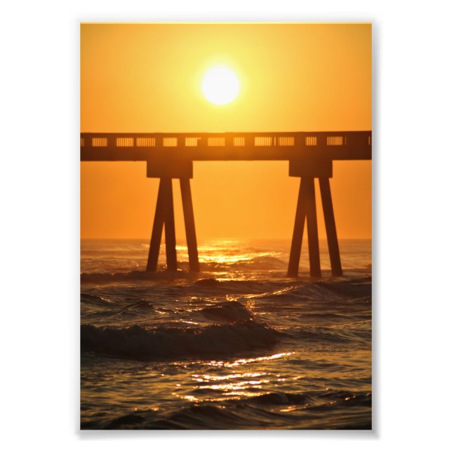Florida Ocean Sunset 5x7 Photo Print (Front)
