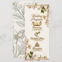 Florida Orange Blossom Gold Elegant Wedding Prg