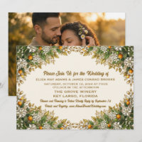 Florida Orange Blossom Wedding Invitation
