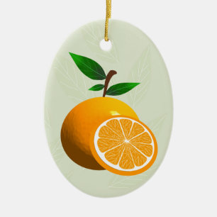 Florida Orange Ceramic Tree Decoration