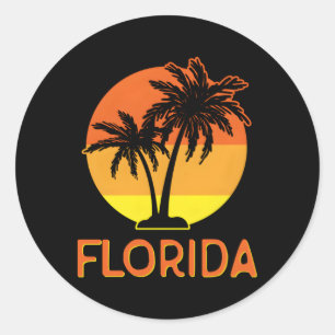 Florida Orange Classic Round Sticker