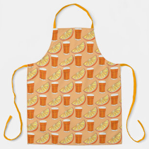 Florida Orange Slice Juice Glass OJ Citrus Fruit Apron