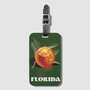 Florida Orange travel poster Canvas Print Grocery  Luggage Tag