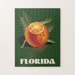 Florida Orange travel poster Jigsaw Puzzle