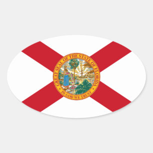 Florida Oval Flag Sticker