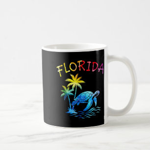 Florida palm tree sunset sea turtle tropical summe coffee mug