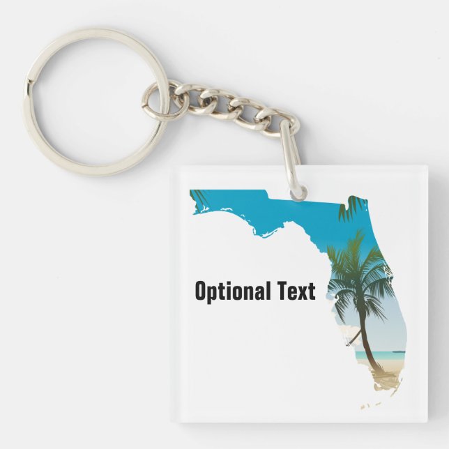 Florida Palm Trees Lisa Key Ring (Front)