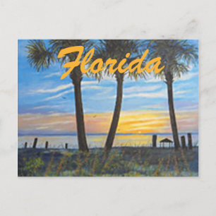 "FLORIDA PALMS SPRING BREAK POSTCARD "
