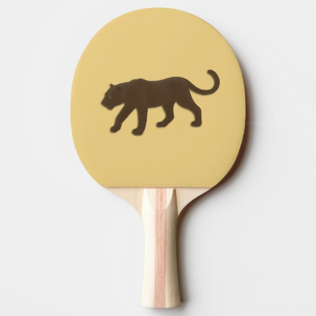 Florida Panther on Gold Ping Pong Paddle (Back)