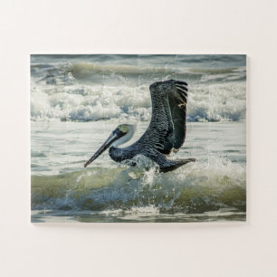 Florida Pelican Bird Nature Beach Oversized Jigsaw Puzzle