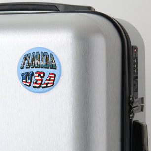 Florida Picture and USA Flag Text Magnet