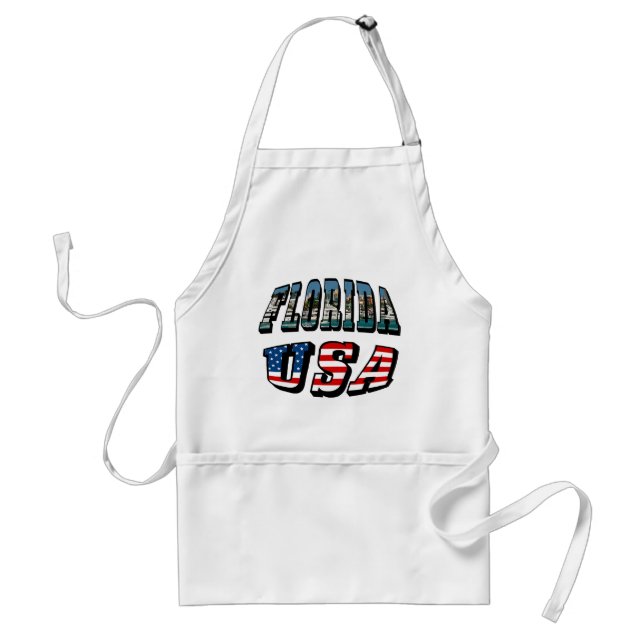 Florida Picture and USA Flag Text Standard Apron (Front)