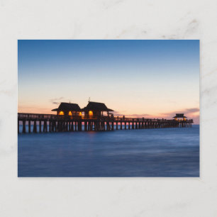 Florida - Pier of Naples at twilight postcard