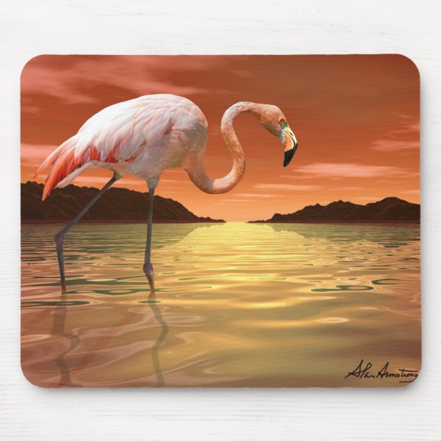 Florida Pink Flamingo Mousepad (Front)