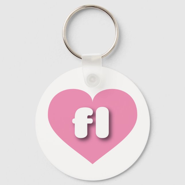Florida pink heart - I love fl Key Ring (Front)
