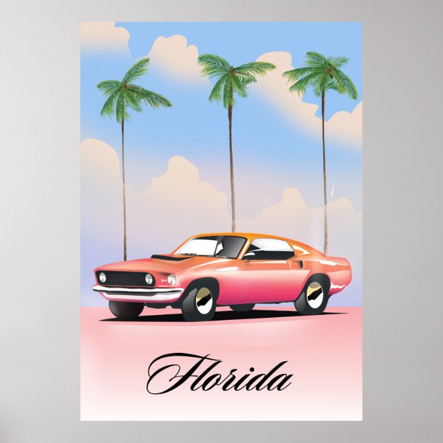 Florida Pink Sunset Poster (Front)