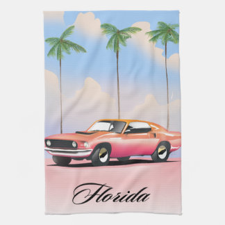 Florida Pink Sunset Tea Towel