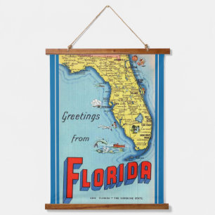 Florida Postcard Hanging Tapestry