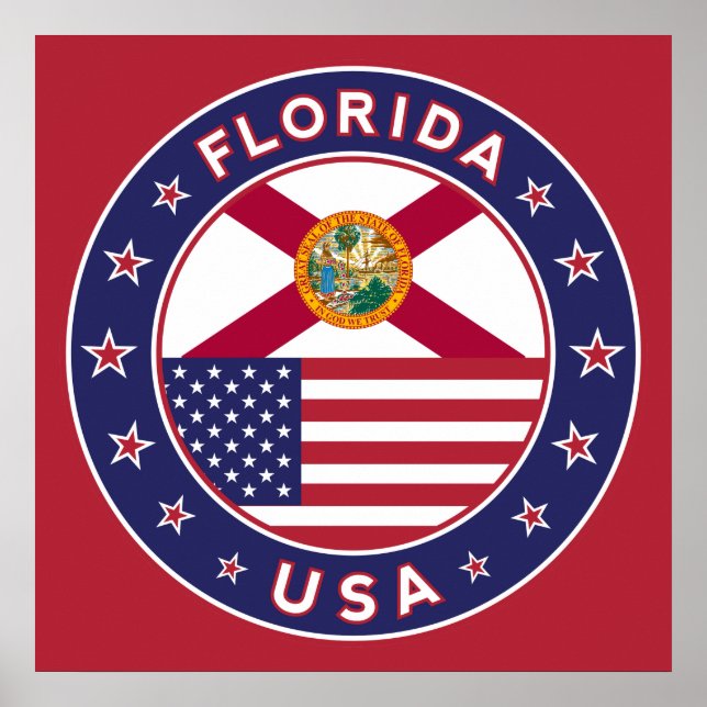 Florida, poster, medium size, red, 60cm poster (Front)