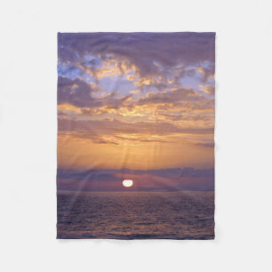Florida purple sunset fleece blanket