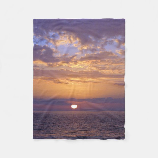 Florida purple sunset fleece blanket (Front)