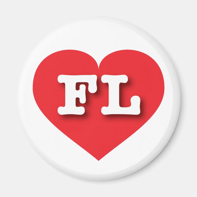Florida Red Heart - I love FL Magnet (Front)